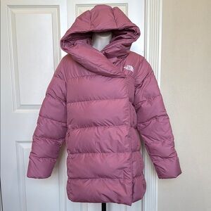 The North Face Puffer Bagley Water Repellent 550 Fill Power Down coat Mesa Rose